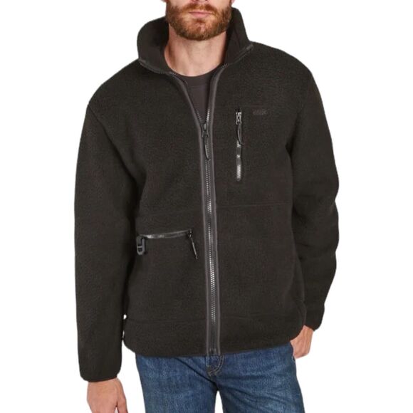 Rains Other - RAINS Heavy Fleece Jacket Adult S Long Black Zip Up Full Boxy Fit Layer Unisex